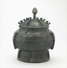 Ritual vessel (pou) with cover, Shang or Western Zhou dynasty, 12th-11th century BCE. Creator: Unknown.