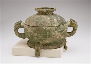 Vessel (kuei) and cover with stand, Western Zhou dynasty, 9th century BCE. Creator: Unknown.