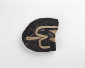 Fragment of an oval tablet for inlay, Possibly Late Period, (500-400 B.C.?). Creator: Unknown.