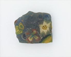 Fragment of an inlay with floral design, Ptolemaic Dynasty to Roman Period, 305 BCE-14 CE. Creator: Unknown.
