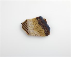 Fragment of an inlay with fish design, Ptolemaic Dynasty to Roman Period, 305 BCE-19 CE. Creator: Unknown.