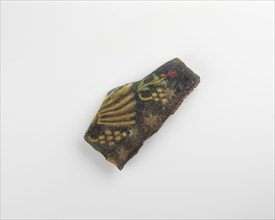 Fragment of an inlay with a floral pattern, Ptolemaic Dynasty to Roman Period, 305 BCE-14 CE. Creator: Unknown.