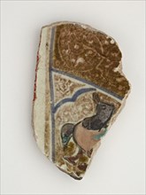 Fragment decorated with a duck, Saljuq period, early 13th century. Creator: Unknown.