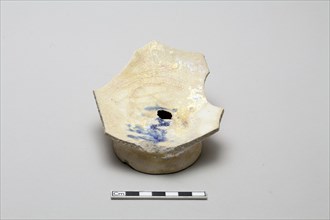 Fragmentary base of a bowl, Saljuq period, early 13th century. Creator: Unknown.