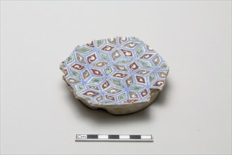 Fragmentary base of a bowl with with abstracted all-over design, early 13th century. Creator: Unknown.