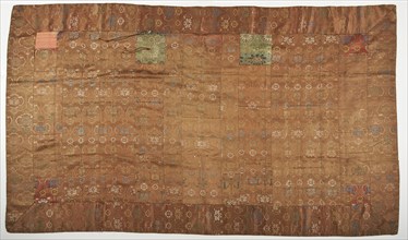 Silk brocade. A Buddhist monk's robe, patched: Kesa, Edo period, 1615-1868. Creator: Unknown.