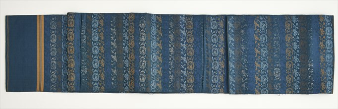 Brocade, silk. An obi, unsewn, Edo period, 1615-1868. Creator: Unknown.