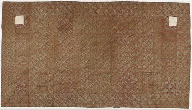 Brocade, silk. A Buddhist monk's robe, patched; kesa. All patches missing, Edo period, 1615-1868. Creator: Unknown.