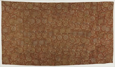 Brocade, silk. A Buddhist monk's robe, patched; kesa ??, Edo period, 1615-1868. Creator: Unknown.