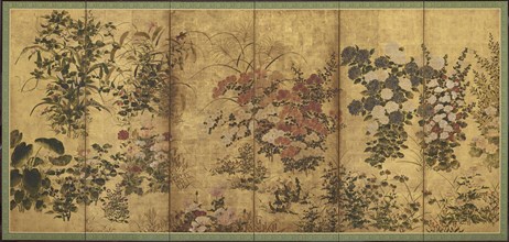 Summer and autumn flowers, Edo period, 17th century. Creator: Unknown.