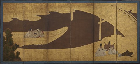 Ukifune, from the Tale of Genji, Momoyama period, 1568-1615. Creator: Unknown.