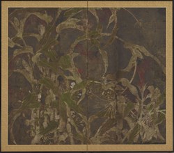Coxcombs, maize and morning glories, Momoyama period, 1568-1615. Creator: Unknown.
