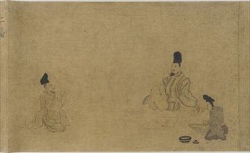 A poem-composing contest among various artisans, Nanbokucho period, 1333-1392. Creator: Unknown.