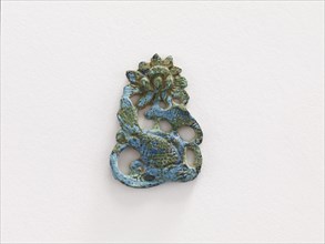Ornament: lotus and carp (pair with F1916.755), Goryeo period, 12th-13th century. Creator: Unknown.