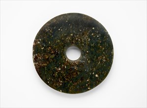 Disk (bi ?) with incised glyph and decorated edge, Late Neolithic period, ca. 3300-2250 BCE. Creator: Unknown.