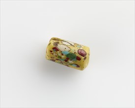 Bead, cylindrical, with a longitudinal bore. Cracked on one side, 6th century. Creator: Unknown.