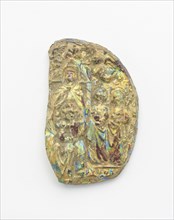 Fragment of medallion of purple glass paste, ca. 1300. Creator: Unknown.
