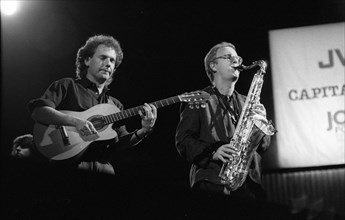 Lee Ritenour and Tom Scott, JVC Capital Jazz Festival, Royal Festival Hall, London, 7.88. Creator: Brian O'Connor.