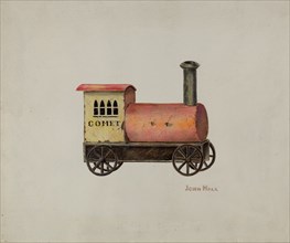 Toy Locomotive, c. 1941. Creator: John Hall.