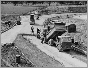 M6 Motorway, Junction 16, Audley Rural, Newcastle-under-Lyme, Staffordshire, 09/05/1963. Creator: John Laing plc.