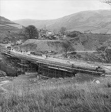 Construction of the M6 motorway, Eden, Cumbria, 29/10/1968. Creator: John Laing plc.