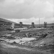 Construction of the M6 motorway, Eden, Cumbria, 29/10/1968. Creator: John Laing plc.