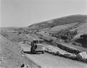Construction of the M6 motorway, Eden, Cumbria, 29/07/1969. Creator: John Laing plc.