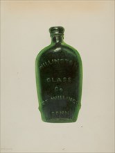 Glass Bottle, c. 1939. Creator: Maud M Holme.