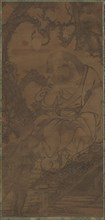 Luohan in a Tree and Tortoise Presenting a Scroll, Ming dynasty, 14th century. Creator: Unknown.