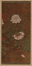 Peonies and butterfly, Ming dynasty, 1368-1644. Creator: Unknown.