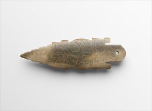 Pendant in the form of a reptile, Late Shang dynasty, ca. 1300-ca. 1050 BCE. Creator: Unknown.