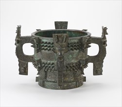 Ritual grain server (gui) with spikes, ribs..., Early Western Zhou dynasty, ca.1050-1000 BCE. Creator: Unknown.