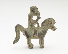 Orament in the form of a monkey riding a horse, Period of Division, 220-589. Creator: Unknown.