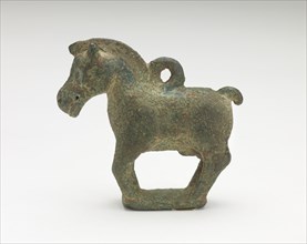 Ornament in the form of a standing horse, Period of Division, 220-589. Creator: Unknown.