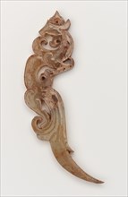 Pendant in form of a feline-dragon, Eastern Zhou dynasty, 475-221 BCE. Creator: Unknown.