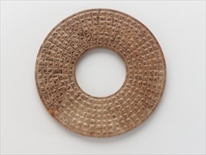 Pendant in the form of a disk (bi) with raised knobs, Eastern Zhou dynasty, 475-221 BCE. Creator: Unknown.
