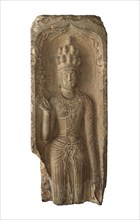 Fragment of Guanyin of Eleven Heads, Tang dynasty, 703. Creator: Unknown.
