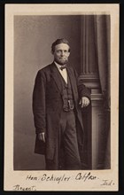 Portrait of Schuyler Colfax (1823-1885), Before 1885. Creator: Brady's National Photographic Portrait Galleries.