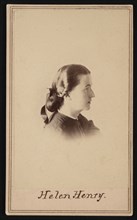 Portrait of Helen Louisa Henry (1836-1912), Between 1862 and 1870. Creator: Alexander Gardner.