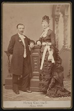 Portrait of Henry Gass (1835-1884) and Wife Emma Dibble, November 1880. Creator: John Goldin.