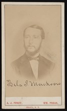 Portrait of Bela P. Mackoon (1840-1899), Circa 1870s. Creator: Purdy & Frear.