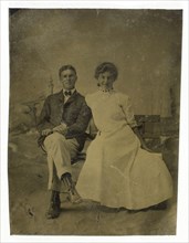 Untitled (Portrait of Seated Man and Woman), 1850/99. Creator: Unknown.