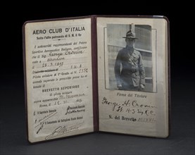 Aviator's license, Brevetto Superiore, 1918. Creator: Unknown.