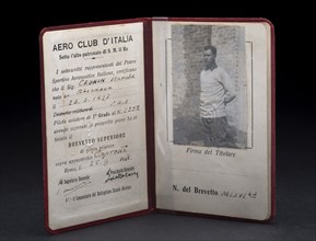 Pilot's license, Brevetto Superiore, 1918.  Creator: Unknown.