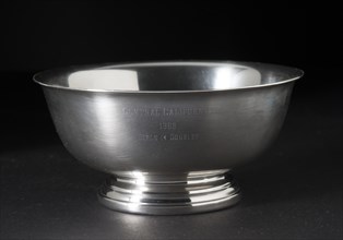 Silver bowl tennis trophy presented to Sally Ride, 1965. Creator: Gorham Manufacturing Company.