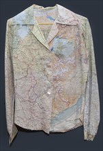 Blouse made from a silk escape map, 1940s. Creator: Unknown.