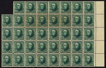 10c Daniel Webster block of thirty-nine, February 22, 1890. Creator: American Bank Note Company.