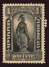 1c Statue of Freedom Newspapers and Periodicals single, 1885. Creator: Unknown.