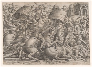 Battle Before Troy, 1535-55. Creator: Jean Mignon.