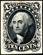 10c Washington trial color card proof, 1881. Creator: American Bank Note Company.